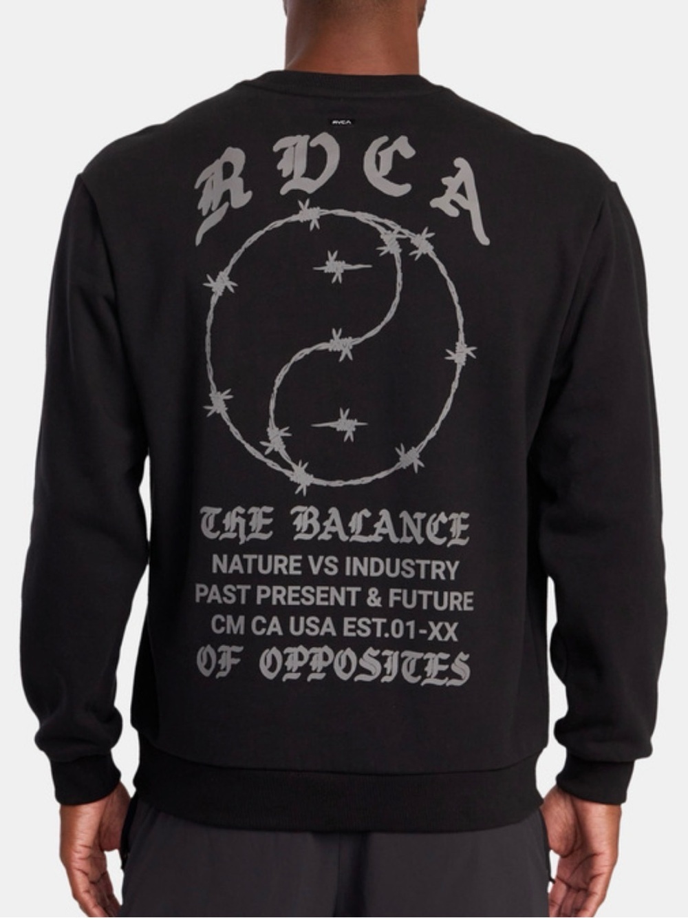RVCA Va Barb Crew Sweatshirt Large